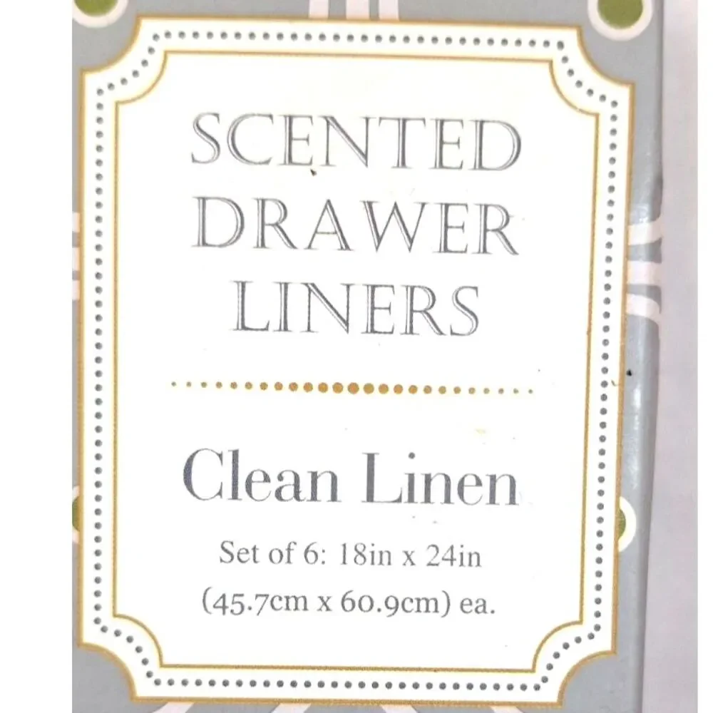 World Market Scented Drawer Liners Clean Linen 5 PKGs 18